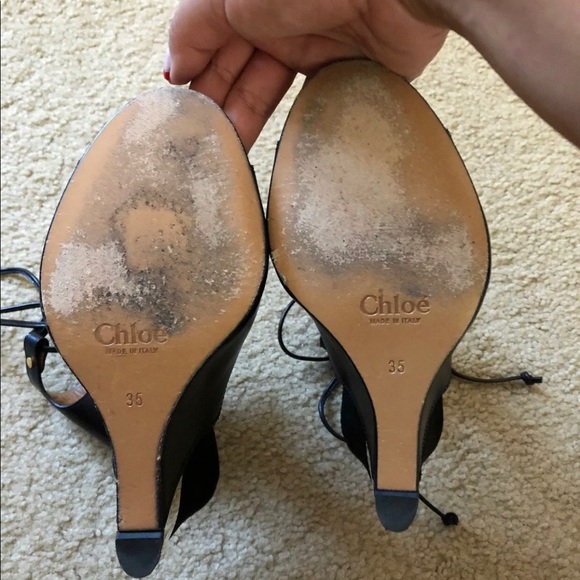 Chloe lace up wedges size 5 - Picture 6 of 8